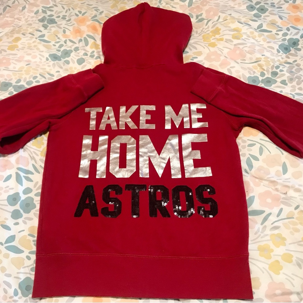 Victoria’s Secret Pink Bling Houston Astros ZIP Up Hoodie - Size Small.